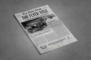 1 Page Newspaper Template Illustrator - Printable
