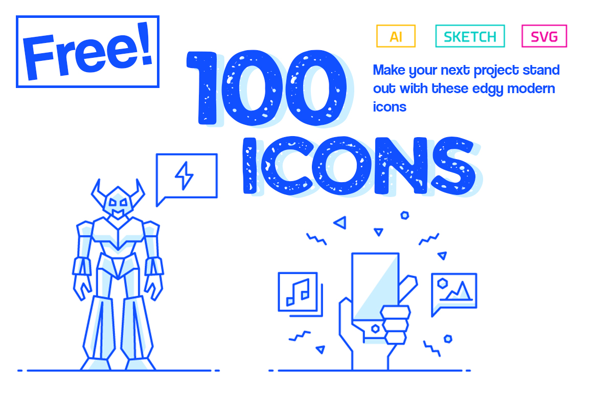 100 Free Icons Graphic by Creative Fabrica Freebies · Creative Fabrica