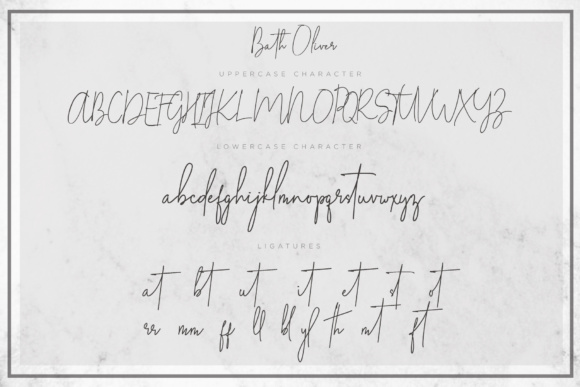 Bath Oliver Font - Preview 2