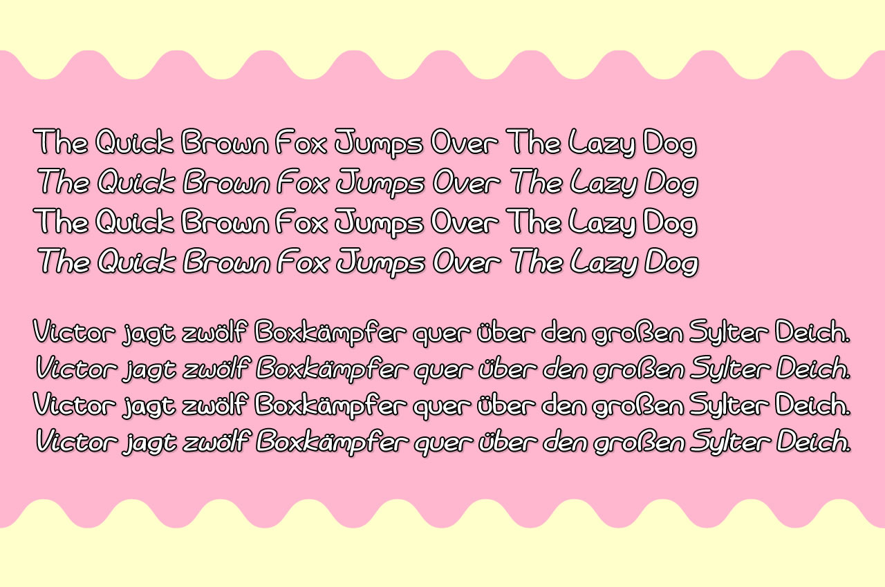 Battenberg and Custard Font - Preview 1