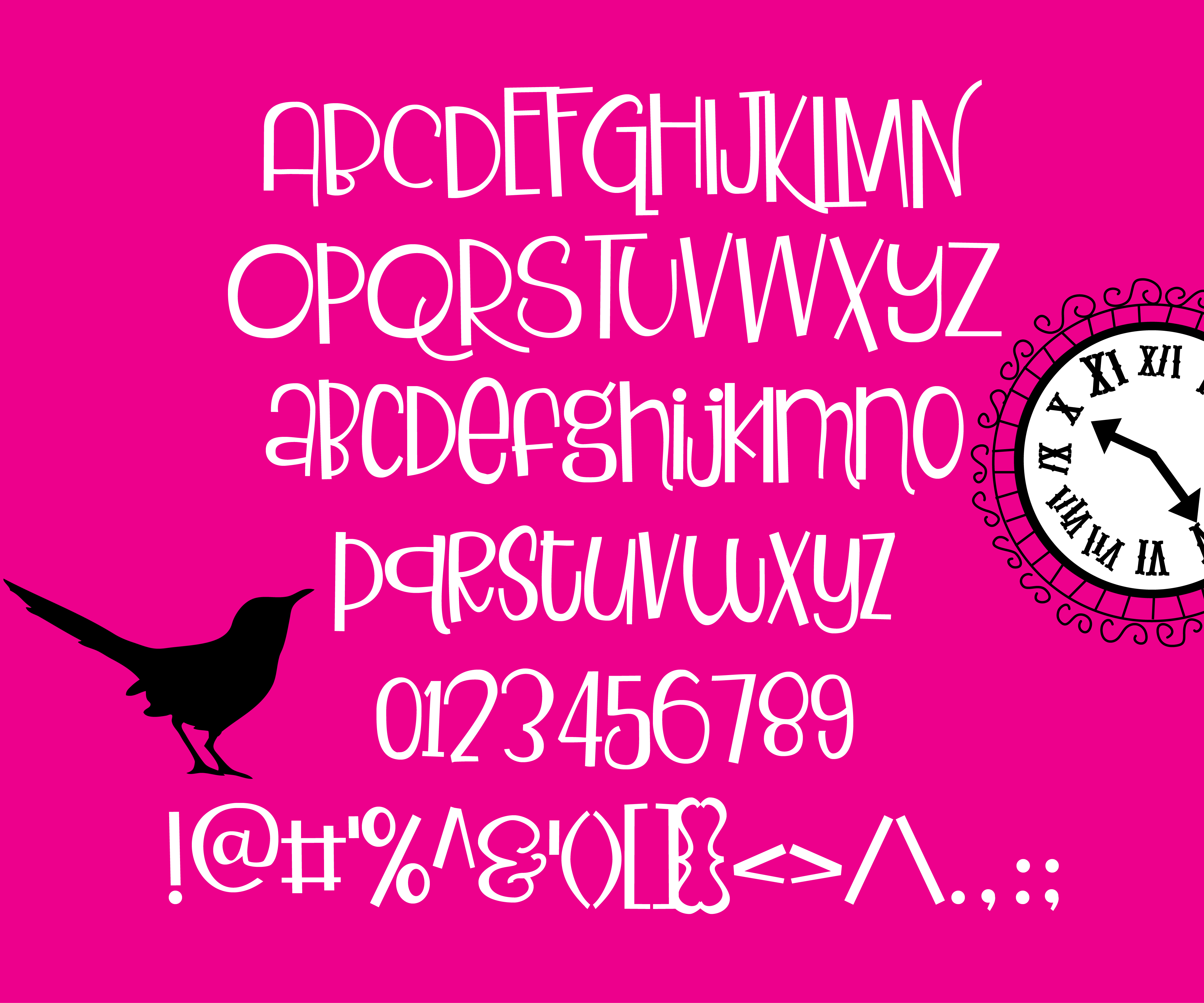Blackbird Pie Font - Preview 1