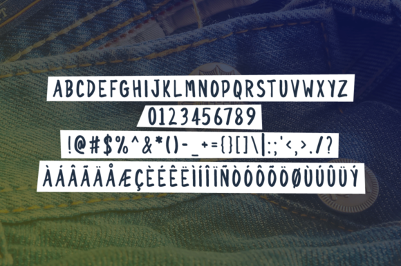 BlueJeans Font PNG with transparent background - Preview 5