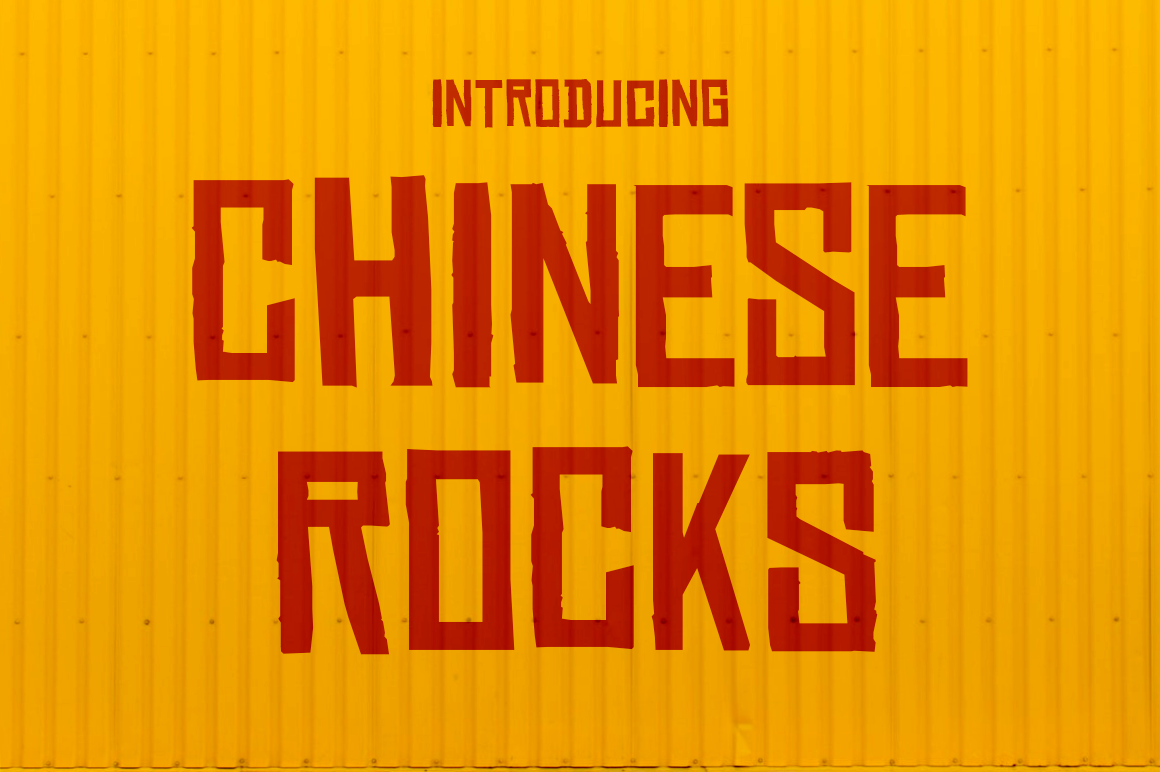 Chinese Rocks Font by Typodermic · Creative Fabrica