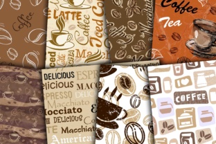 Coffee Digital Papers Graphic by retrowalldecor · Creative Fabrica
