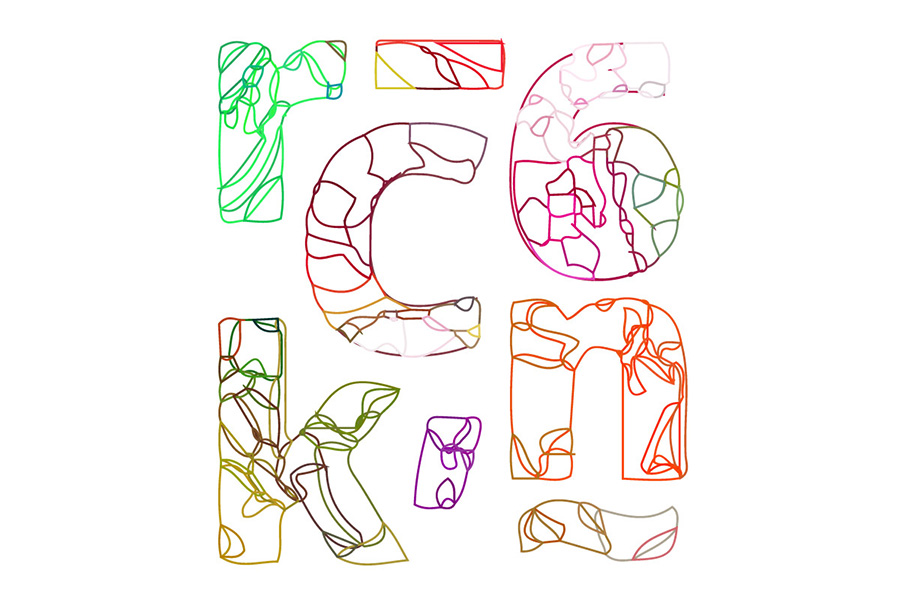 Colorful Dream Outline Font - Preview 1