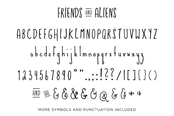 Friends and Aliens Font PNG with transparent background - Preview 2