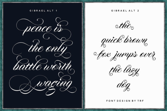 Gibrael Font PNG with transparent background - Preview 1