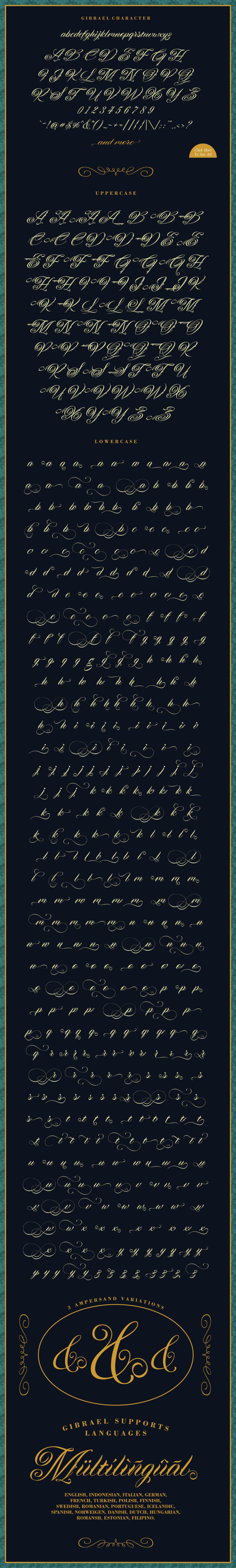 Gibrael Font PNG with transparent background - Preview 2