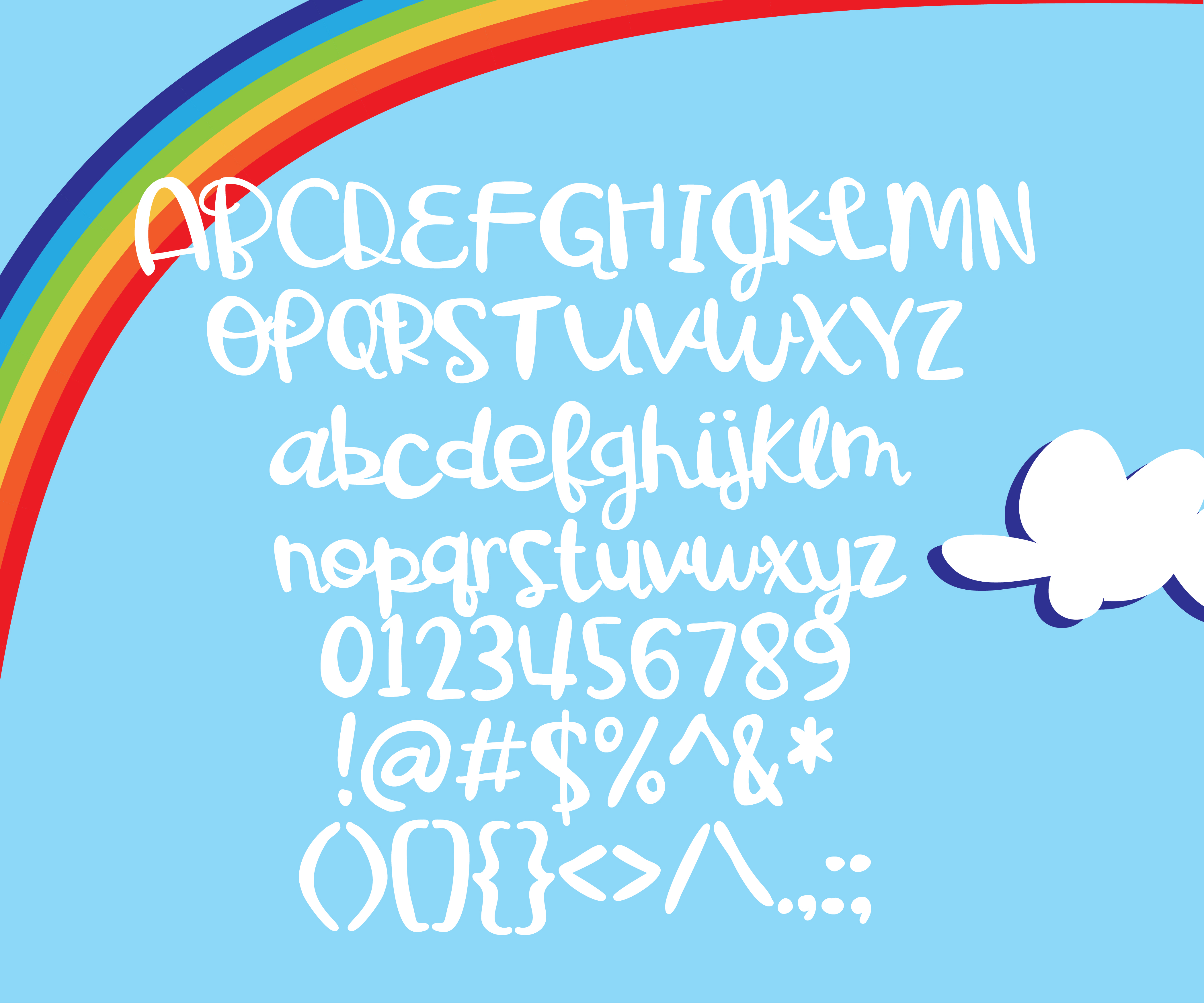 Gooey Gumdrops Script Font PNG with transparent background - Preview 1