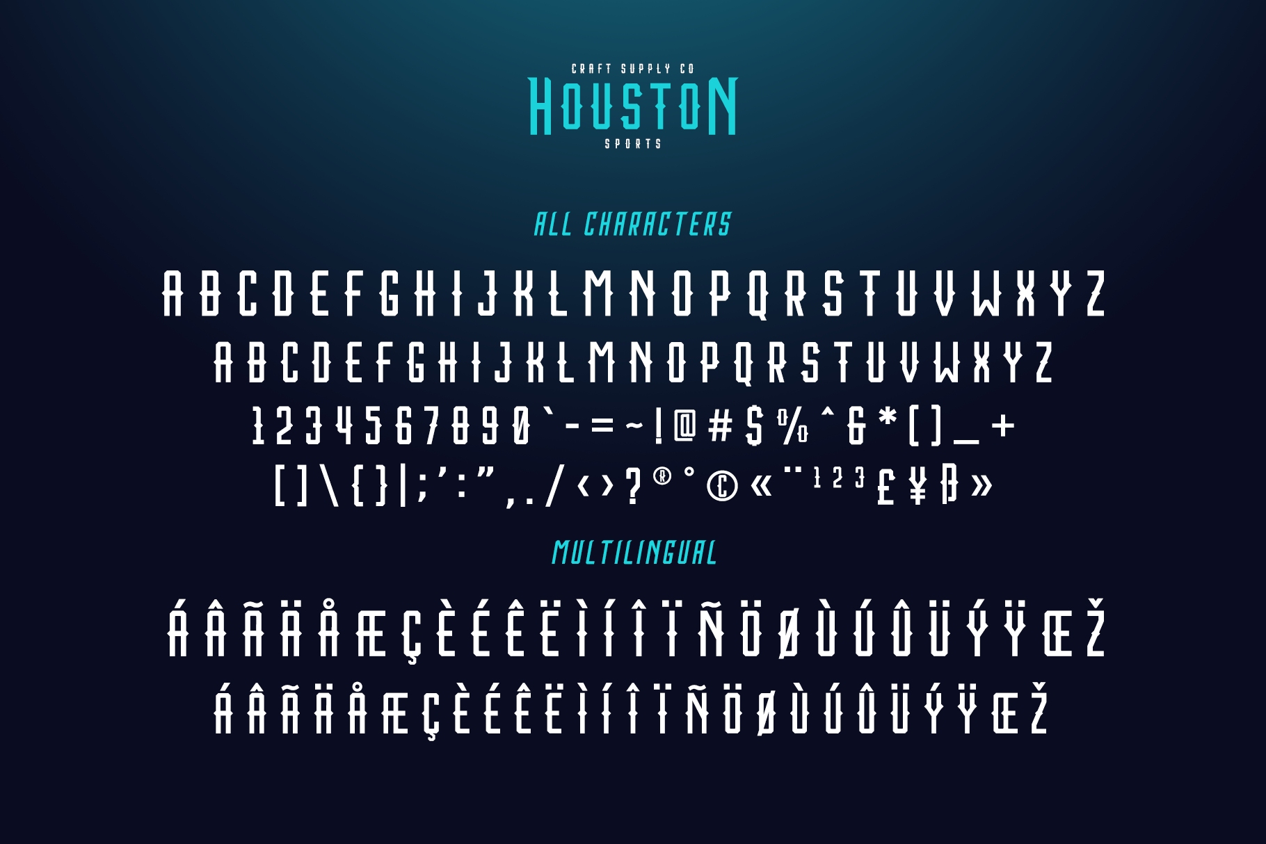 Houston Sports Font PNG with transparent background - Preview 3