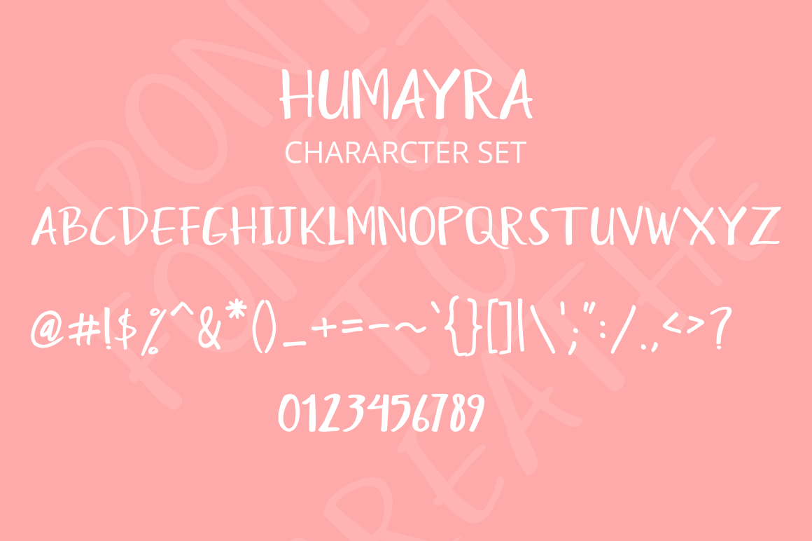 Humayra Font PNG with transparent background - Preview 3