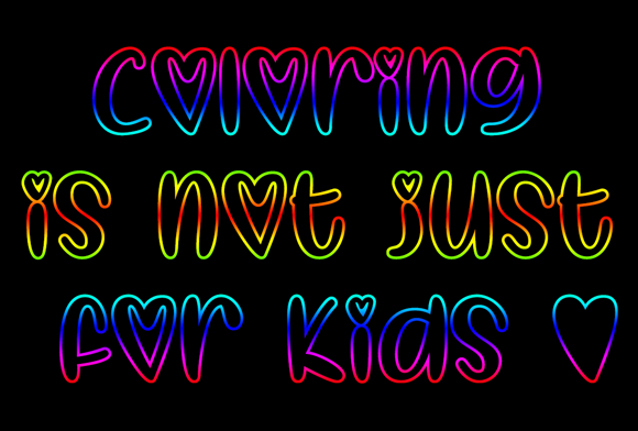 I Heart Coloring Font - Preview 2