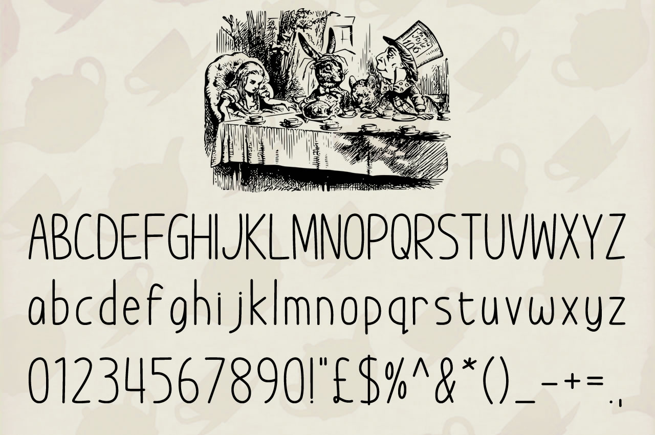 Im Wunderland Font PNG with transparent background - Preview 2