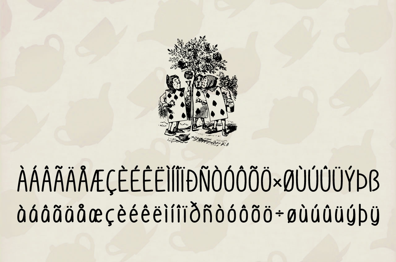 Im Wunderland Font PNG with transparent background - Preview 3