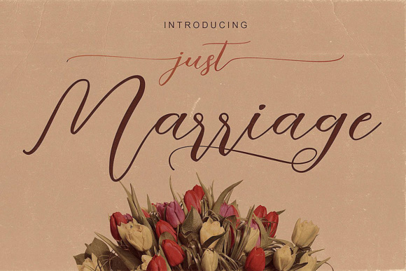 Just Marriage Font PNG with transparent background - Preview 1