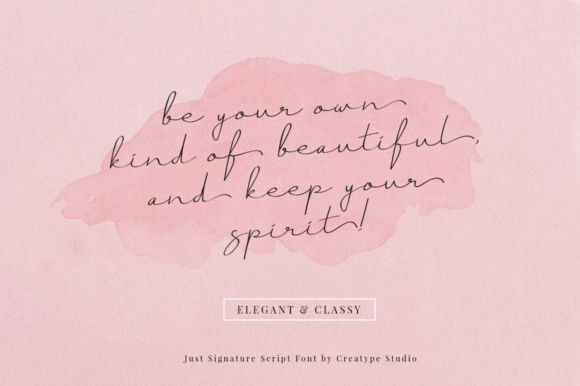 Just Signature Font PNG with transparent background - Preview 3