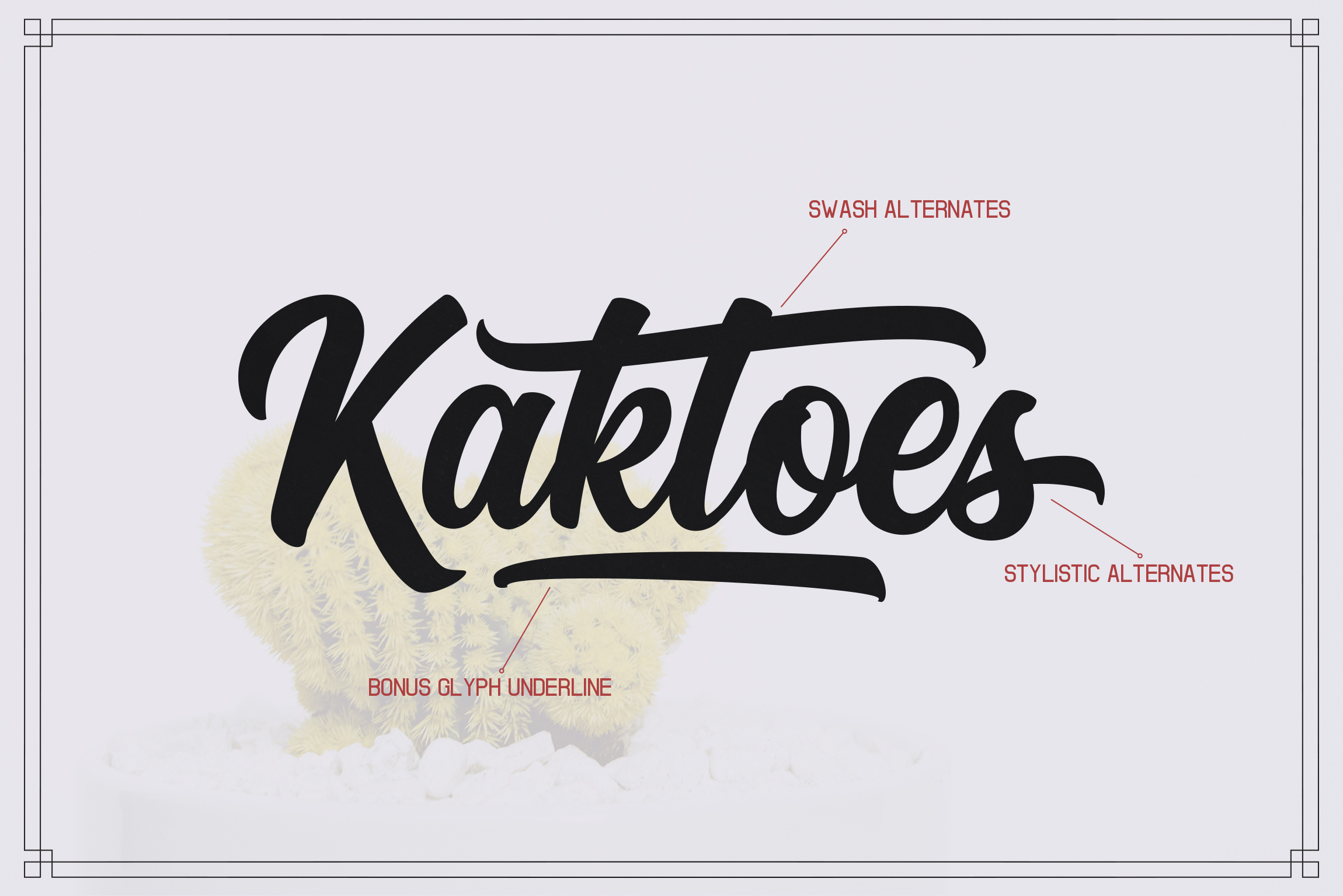Kaktoes Font PNG with transparent background - Preview 1