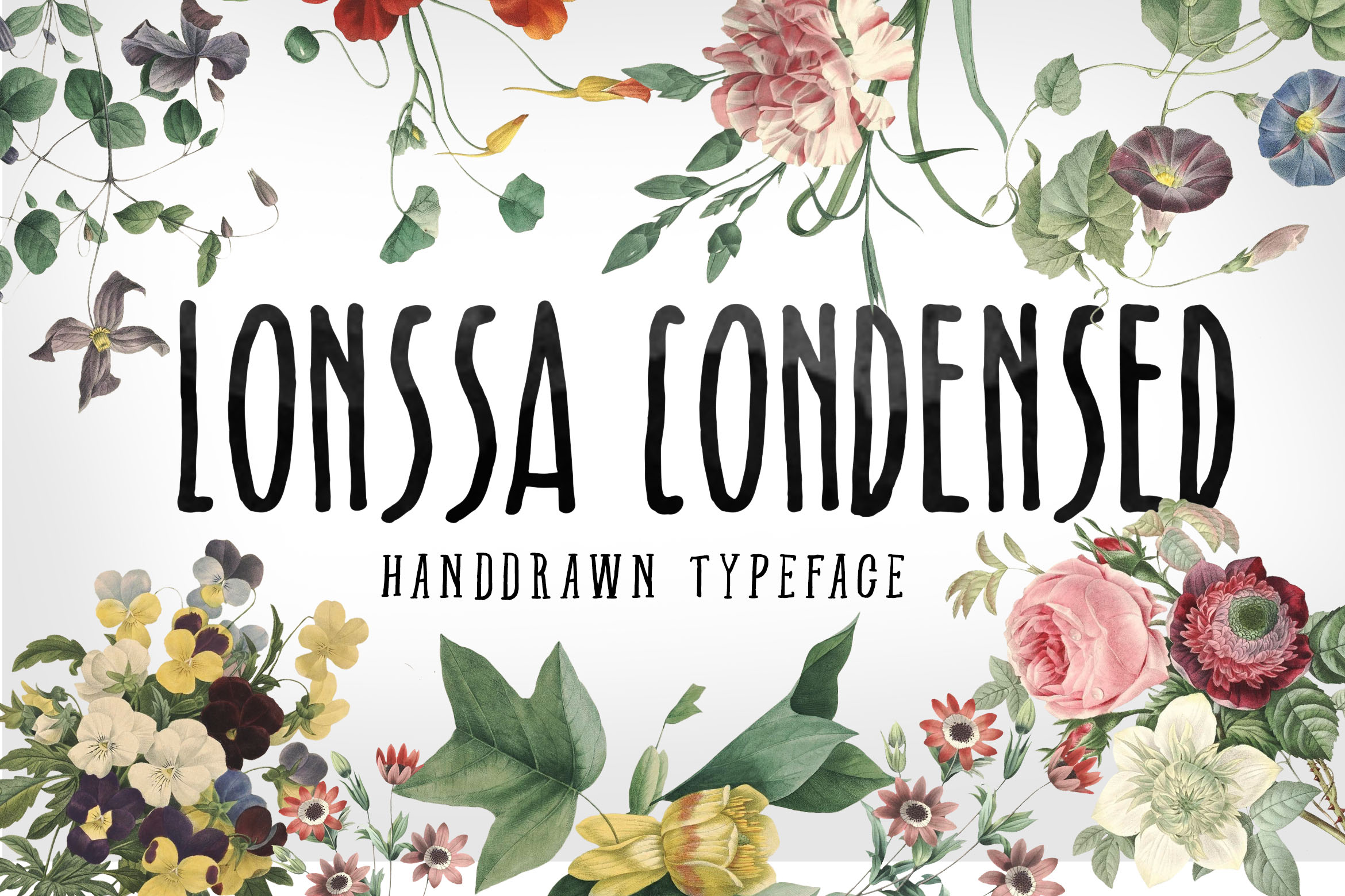 Lonssa Condensed Font by Storic · Creative Fabrica font preview
