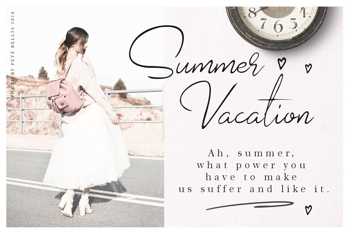 Lovely Photograph Font font preview - 5