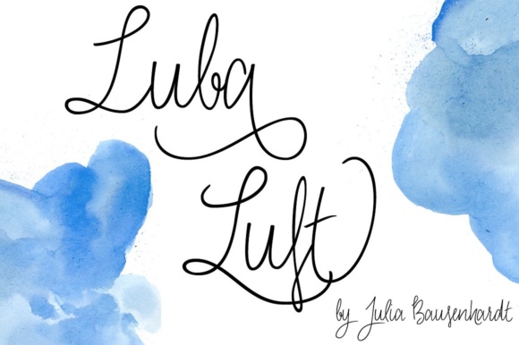 Luba Luft Bold Font PNG with transparent background - Preview 1