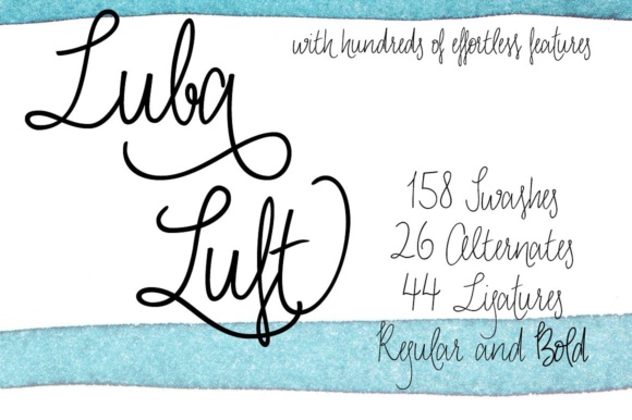 Luba Luft Font PNG with transparent background - Preview 3