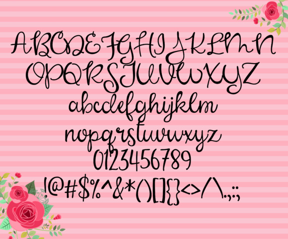 Mabel Rose Font PNG with transparent background - Preview 1