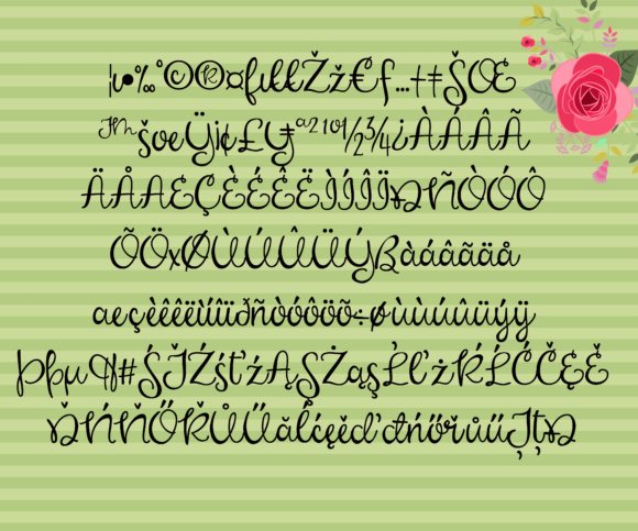 Mabel Rose Font PNG with transparent background - Preview 2