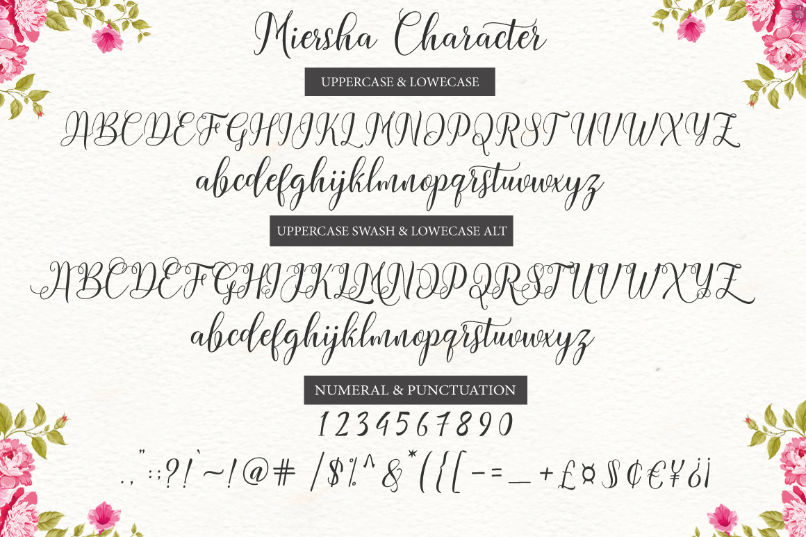 Miersha Font PNG with transparent background - Preview 5