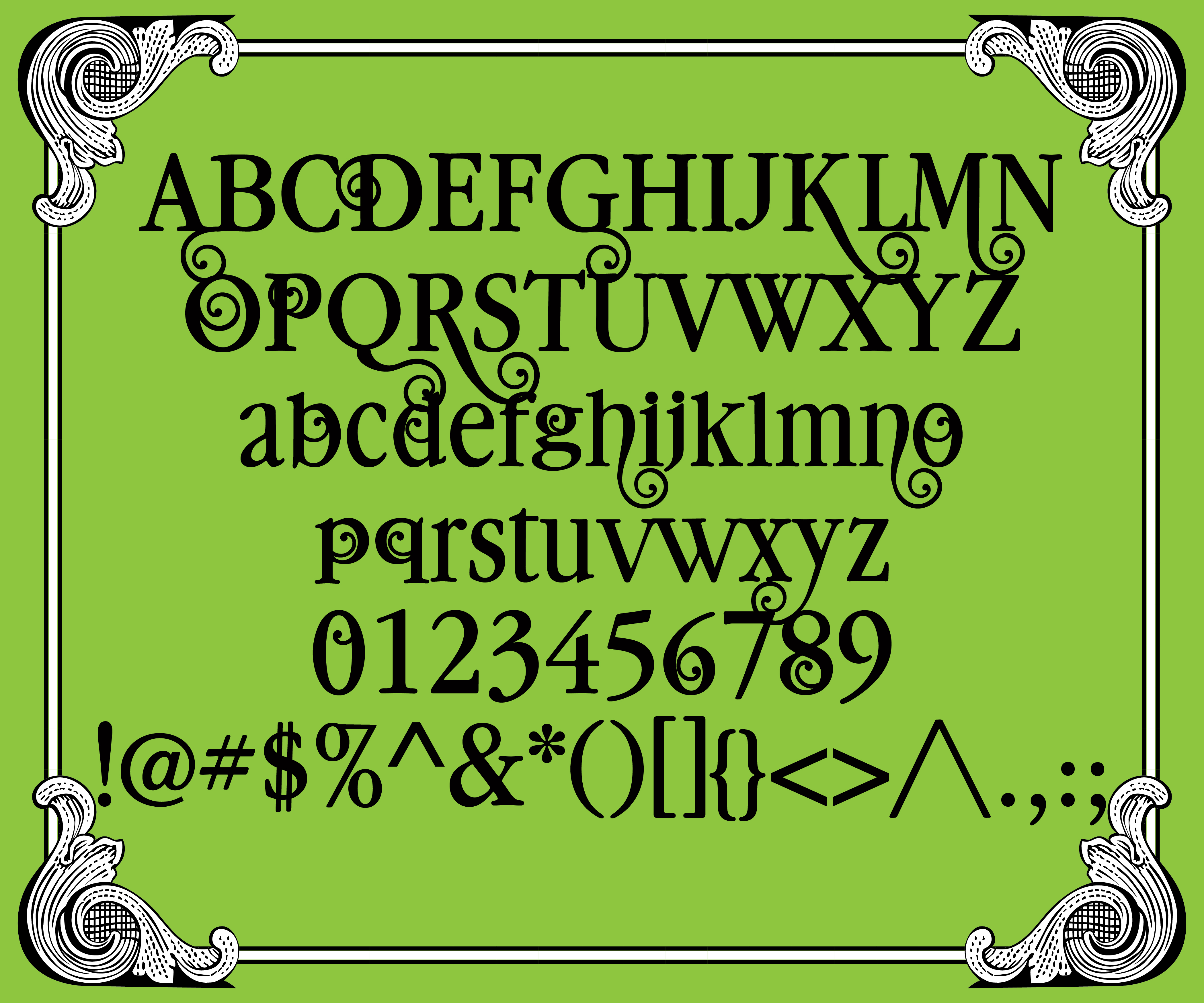 Millionaire Bachelor Font PNG with transparent background - Preview 1