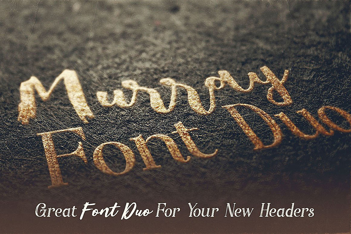 Murray Script Font Duo Font PNG with transparent background - Preview 2
