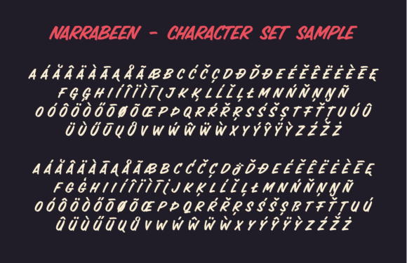 Narrabeen Font PNG with transparent background - Preview 6