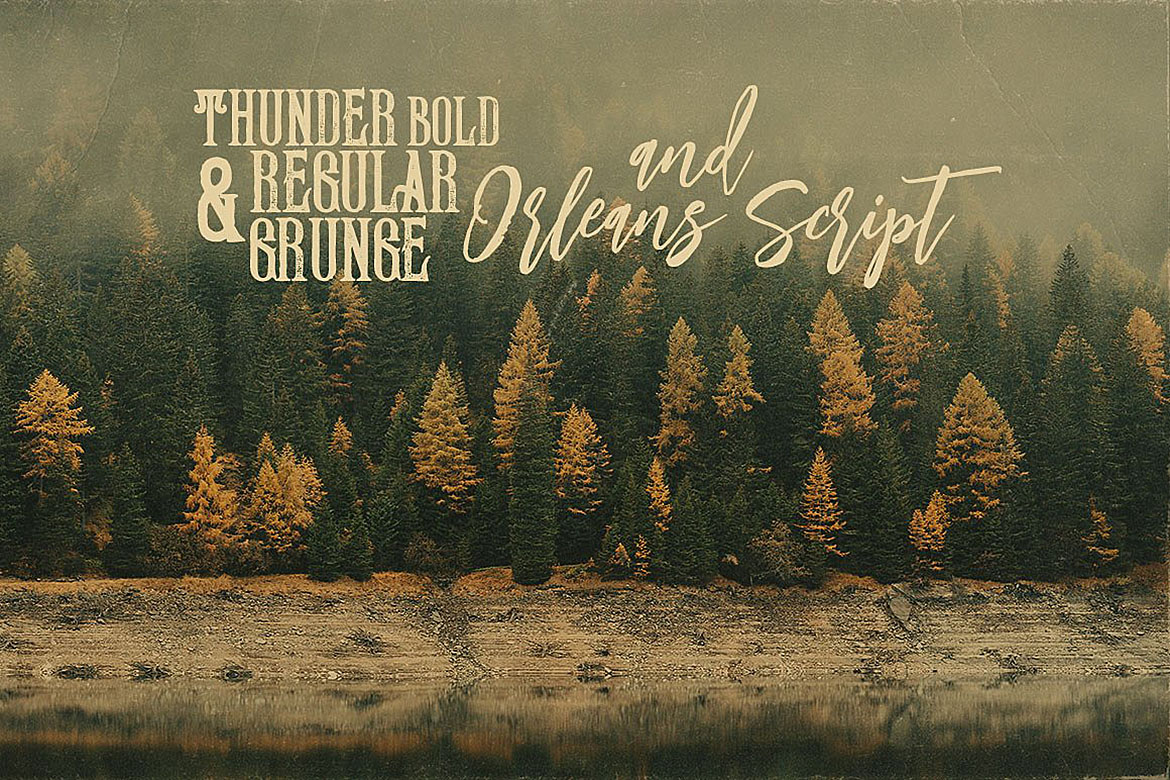 Orleans Script Font Duo Font PNG with transparent background - Preview 1