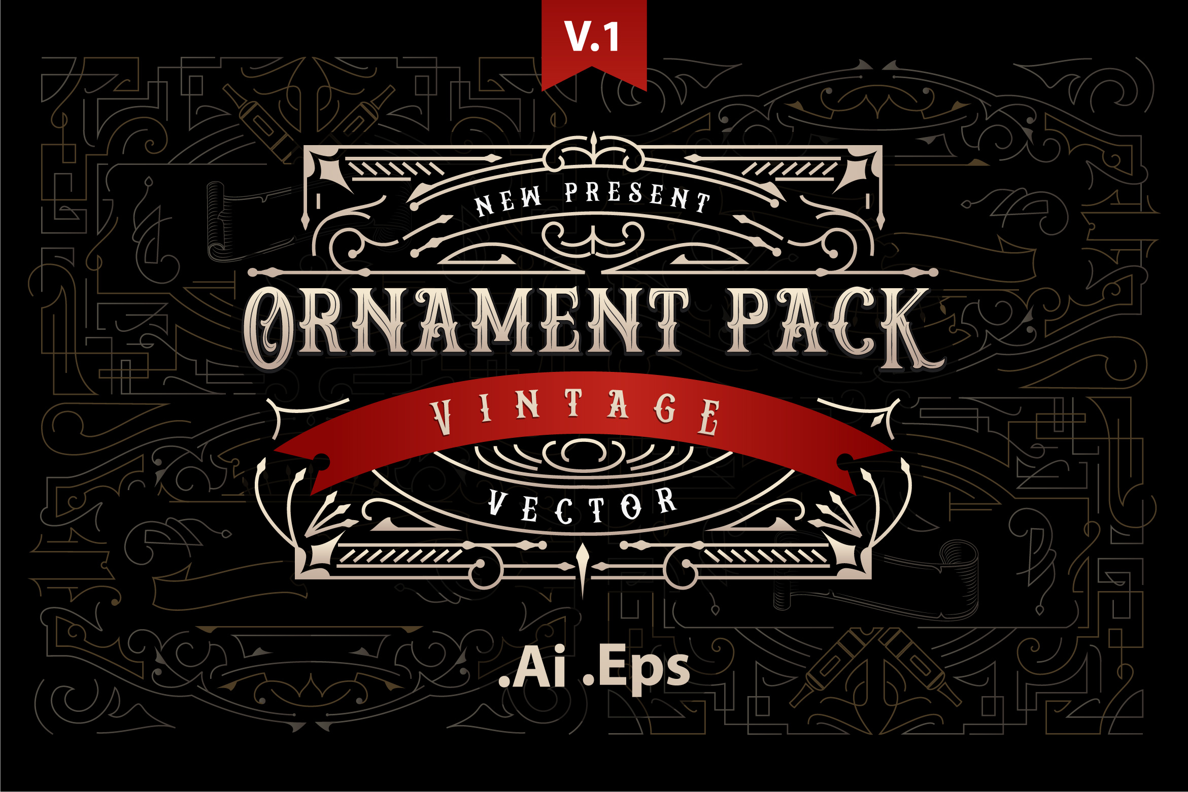 Ornament Pack Vintage 1 Afbeelding Decoratieve elementen Door Storic