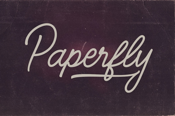 Paperfly Font PNG with transparent background - Preview 4