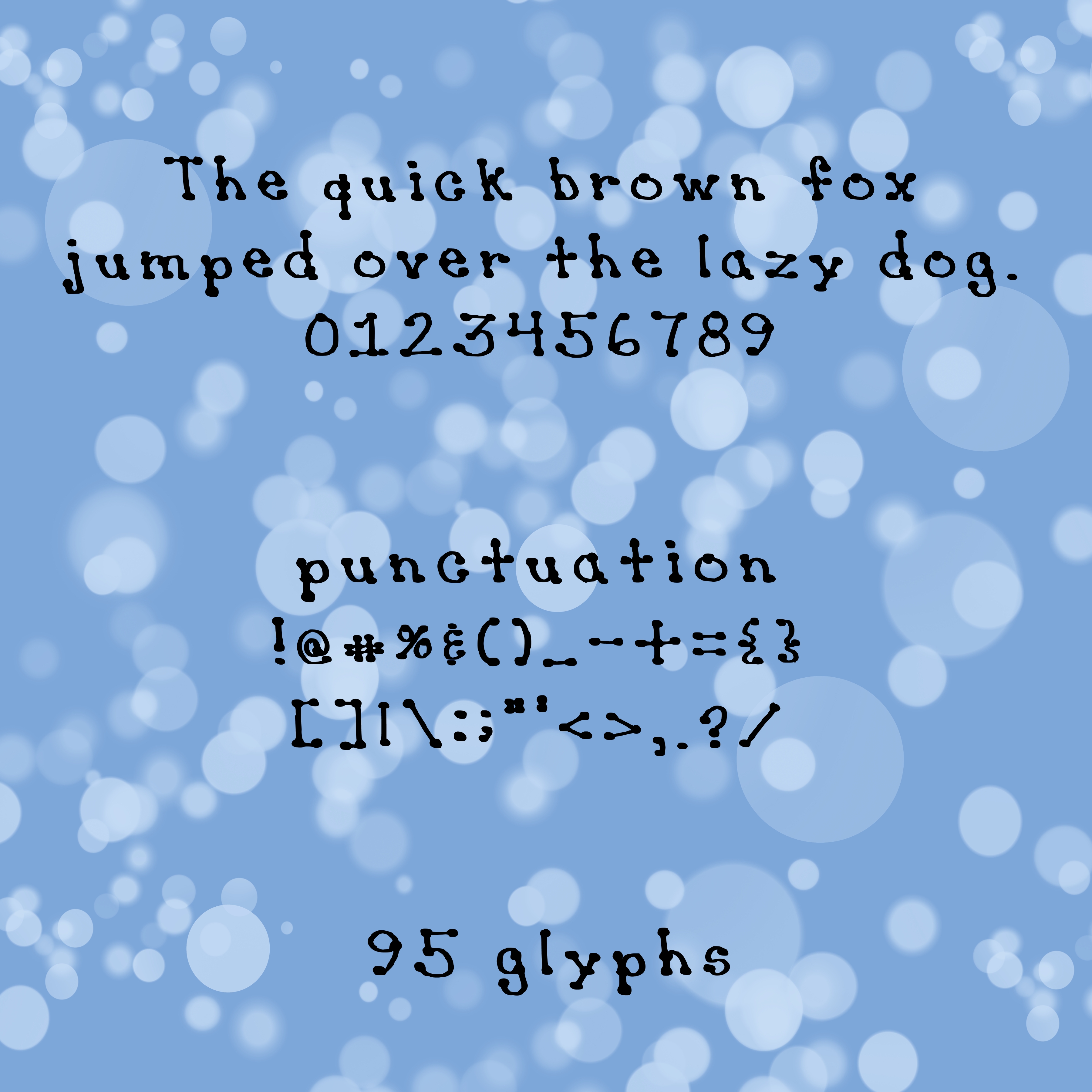 Party Dot Font PNG with transparent background - Preview 1