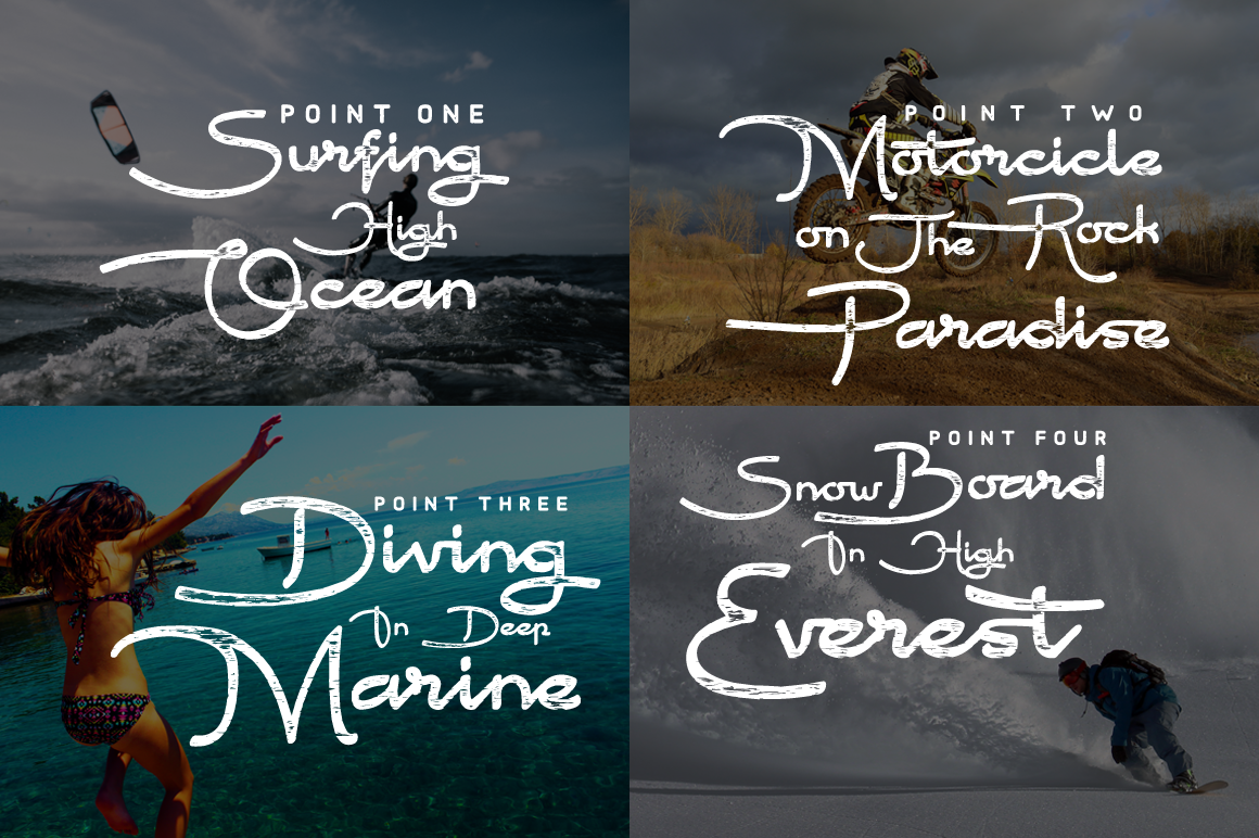 Point Break Font PNG with transparent background - Preview 3