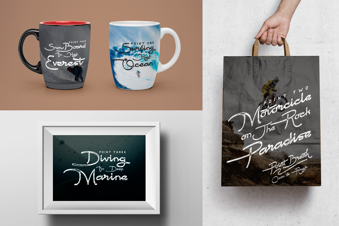 Point Break Font PNG with transparent background - Preview 5