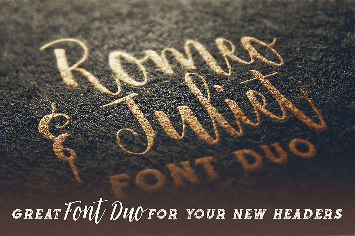 Romeo & Juliet Font Duo Font PNG with transparent background - Preview 3
