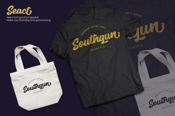 Seact Font PNG with transparent background - Preview 3