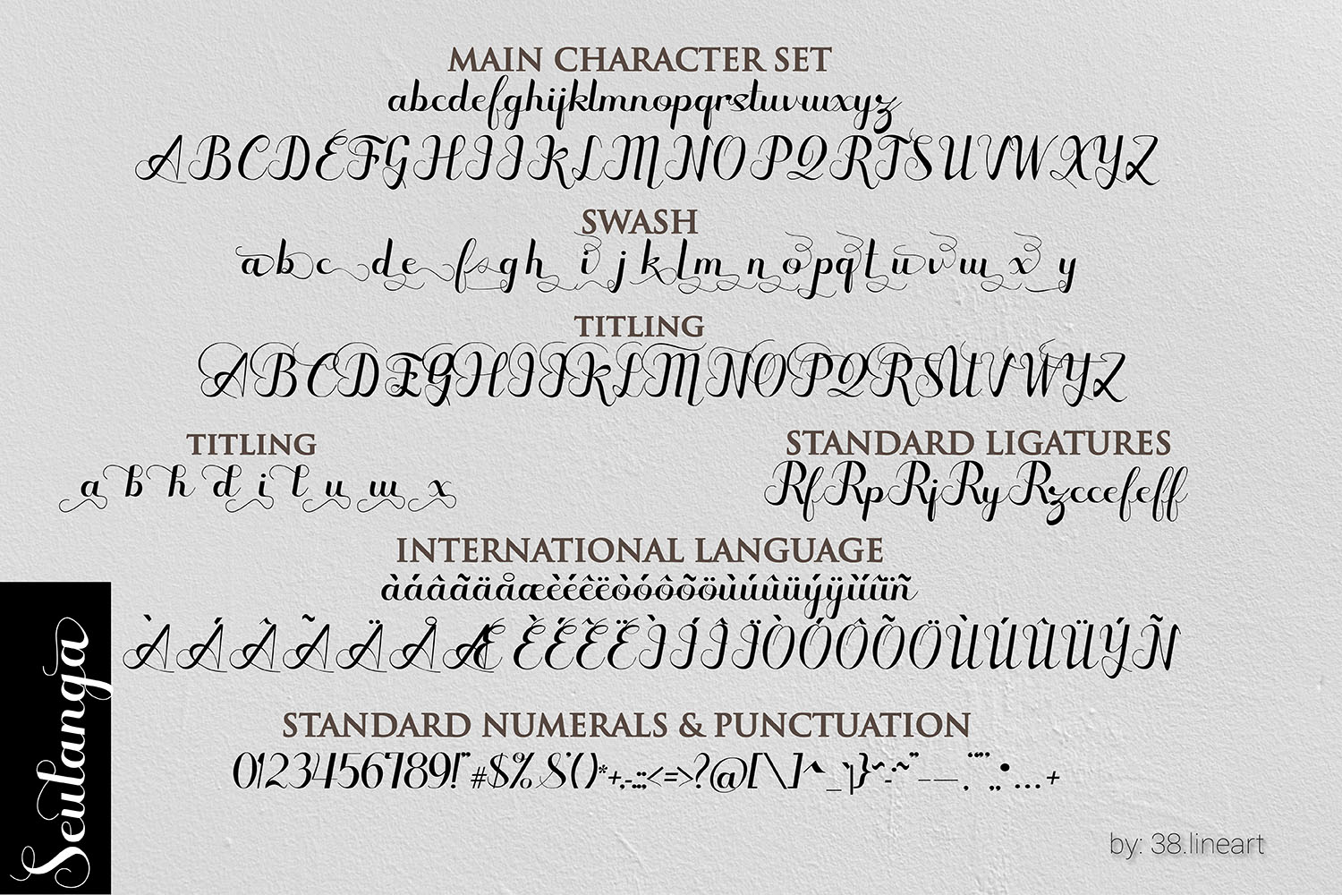 Seulanga Font PNG with transparent background - Preview 1
