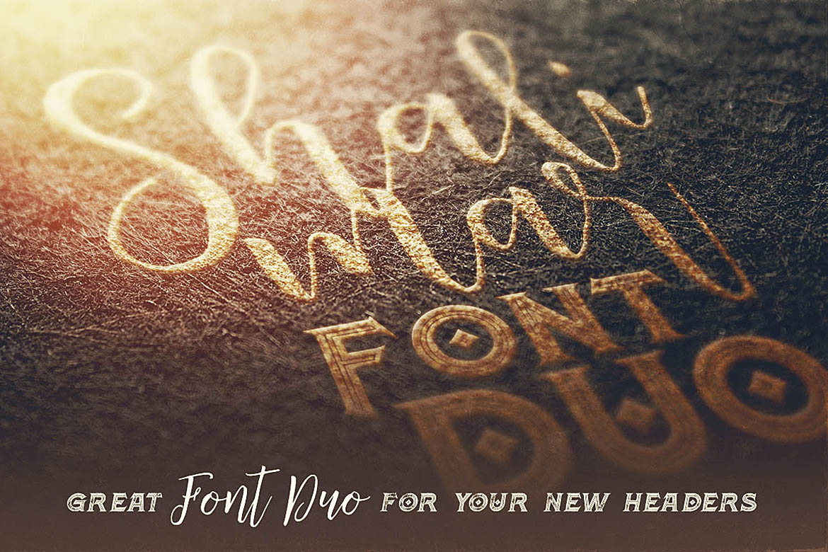 Shalimar Font Duo Font font preview - 3