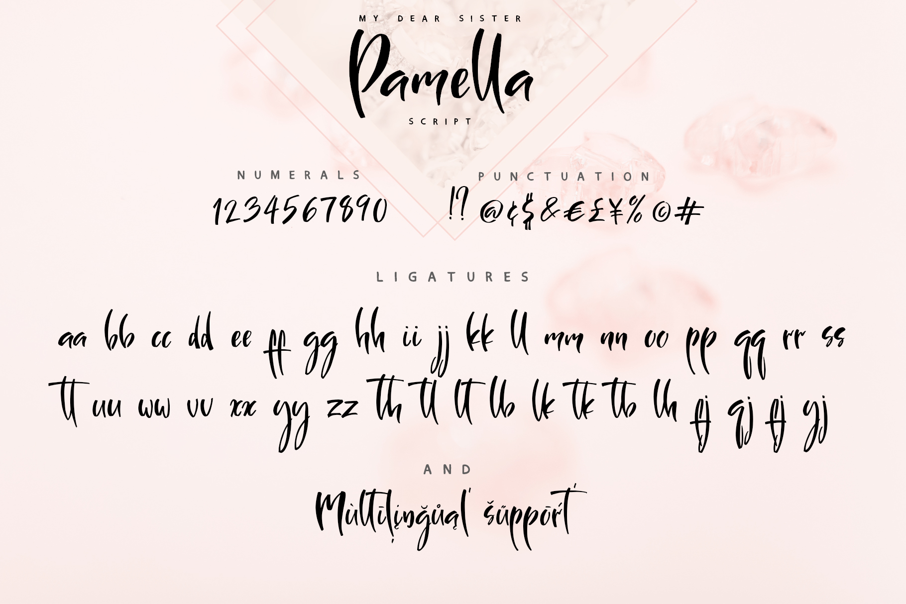 Sister Pamella Font font preview - 2