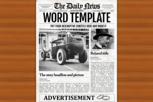 Vintage Word Newspaper Template - Printable