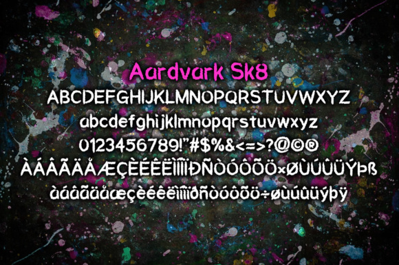 Aardvark Sk8 Font - Preview 1