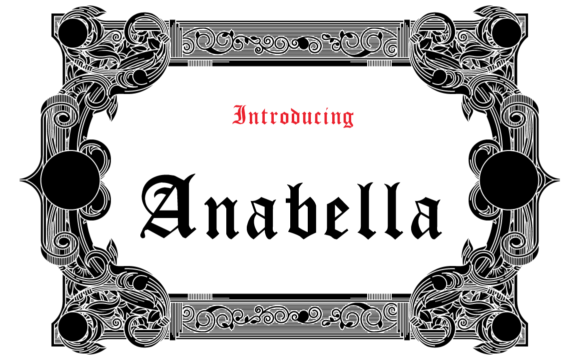 Preview specimen of Anabella blackletter font