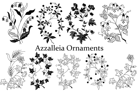Azalleia Ornaments Font - Preview 1