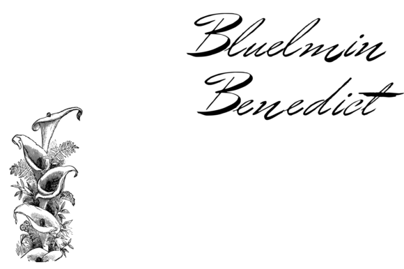 Bluelmin Benedict Font PNG with transparent background - Preview 2