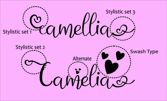 Camellia Font - Preview 2