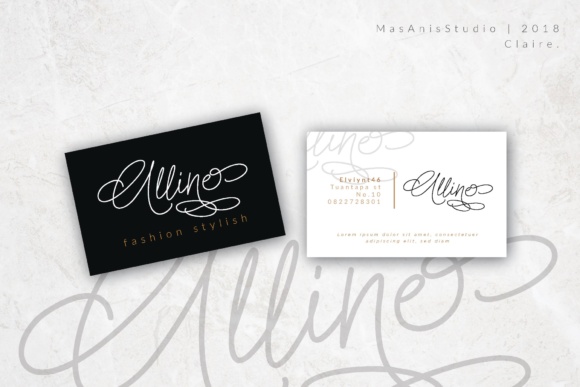 Claire Script Font - Preview 1