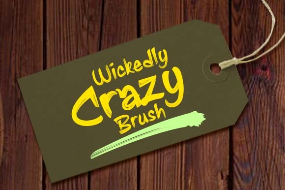 Crazy Brush Font - Preview 1